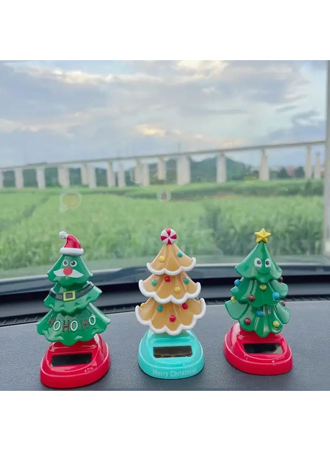 Christmas Tree Car Decoration With Santa Hat Candy Cane Gift Type B Stable Dashboard Ornament - Image 4